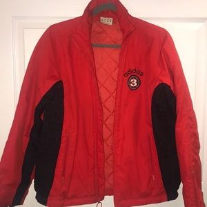 Red Adidas coat